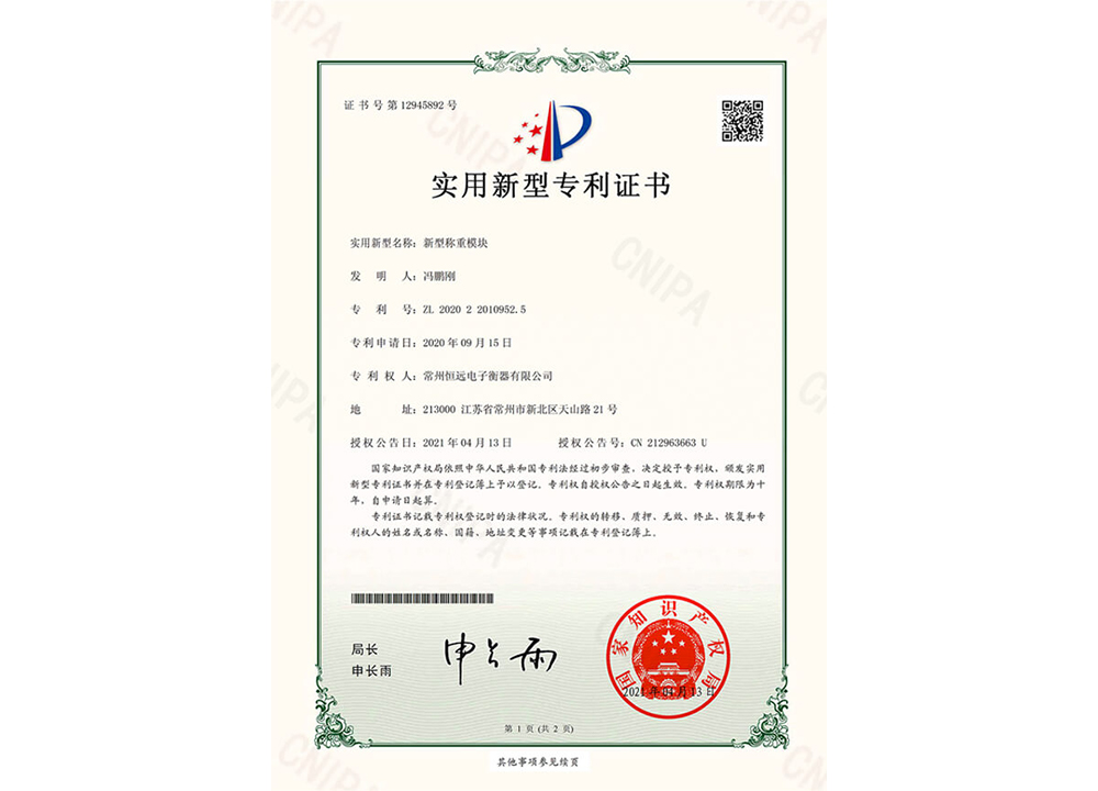 新(xin)型(xing)稱(cheng)重糢(mo)塊